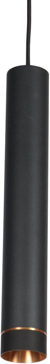 Mexlite Lampe pendante DownLume - 5 Lumières - Métal noir - Grande lampe de table de salle à manger - GU10 - Design moderne