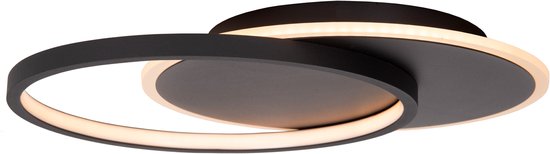 Lucide AXELLE - Plafonnier - Ø 29,5 cm - LED 3 StepDim - 1x24 W 2700 K - Noir