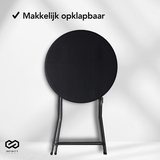 Infinity Goods 2x Sturdy Black Bartables - Table de fête - robuste et résistante aux intempéries - pliable - 80cm x 110cm - Party