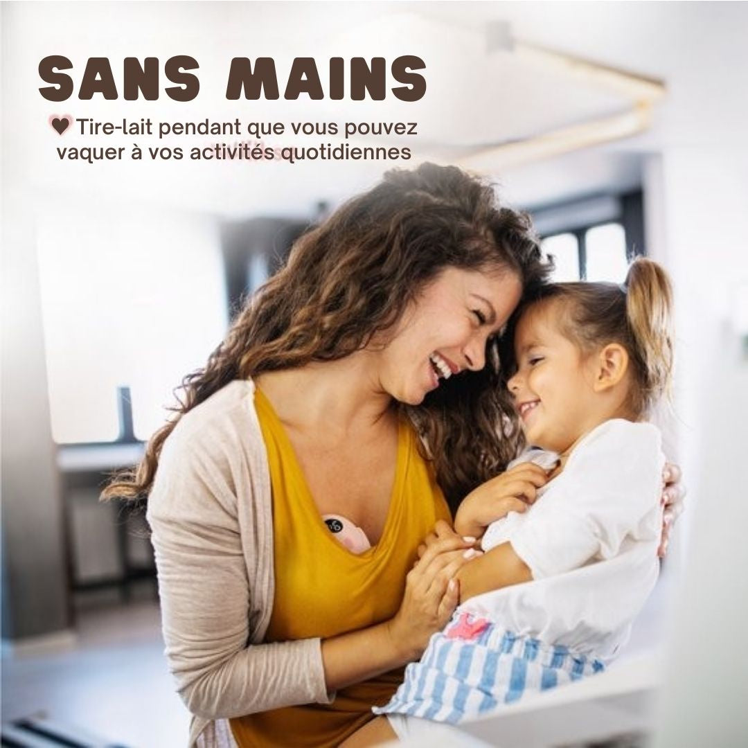 Tire-lait mains libres électrique sans fil - Vulpes Goods® BabyCare - Portable - 2 pièces - version MAX - rose
