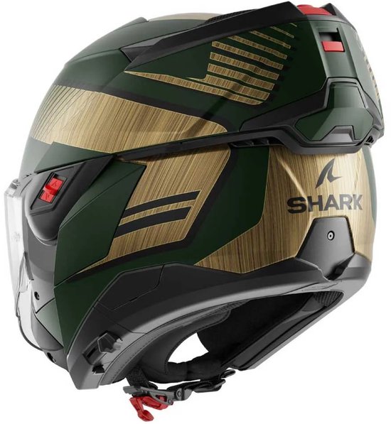 Shark Oxo system helmet casque moto Sikter mat vert or - Taille M