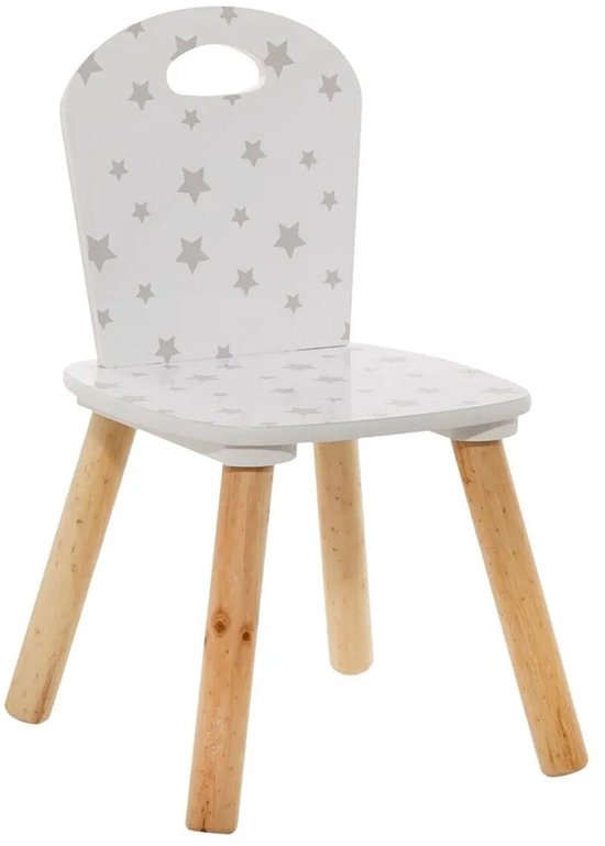 Chaise haute blanche à motifs