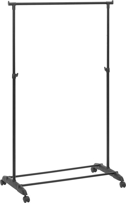 Portemanteau 5Five à une seule tringle - plastique/métal - noir - 80 x 42 x 160 cm