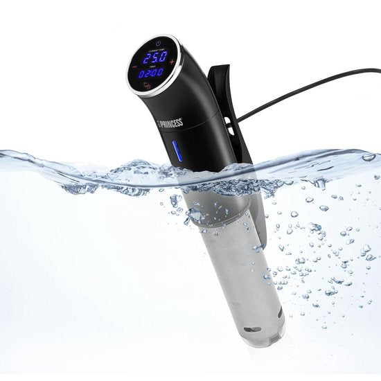 Princess 267003 Sous Vide Stick - Étanche IPX7 - Sonde de cuisson sous vide - Réglage précis de la température - Écran tactile - 1 200 W