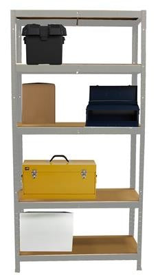 ERRO Metalen Opbergrek/Stellingkast met 5 legborden - 875kg draagkracht - (BxDxH) 90x40x180cm - 175kg per plank