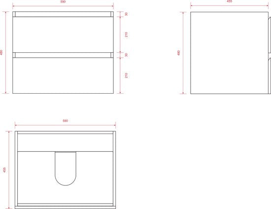 Mirlux Meuble de salle de bains Chêne clair 60 cm - Lavabo Blanc - Ensemble de meubles de salle de bains - Meuble lavabo Chêne clair