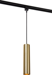 Suspension Lucide TRACK FLORIS - Système de rail monophasé / Éclairage sur rail - 1xGU10 - Or mat / Laiton (extension)