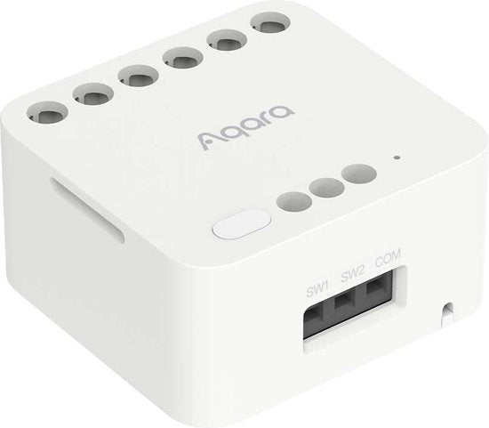 Module relais double Aqara T2, interrupteur encastrable intelligent à 2 canaux, Zigbee Matter
