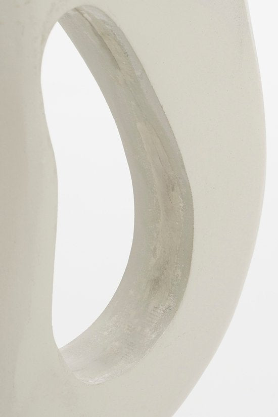 Mica Decorations Ornement Pastina sur pied - L7 x L17 x H38 cm - FSC 100% bois de manguier - Blanc cassé