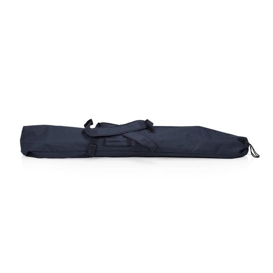 Hamac Campart avec support BE-0640 - Pliable et léger - Structure en acier - Capacité de charge de 150 kg - Sac de rangement inclus - Bleu