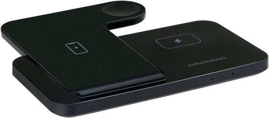 Chargeur sans fil 3-en-1 Grundig – Station de recharge rapide pour smartphone, montre connectée et écouteurs – Chargeur sans fil pour iPhone et Samsung – Chargeur sans fil – Design pliable