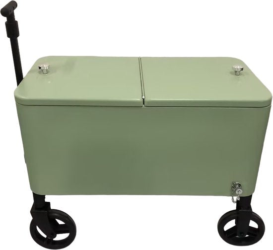 Chariot-glacière AXI Cooler Go vert - Chariot - Glacière à roulettes - Capacité de 76 L - Glacière avec robinet de vidange