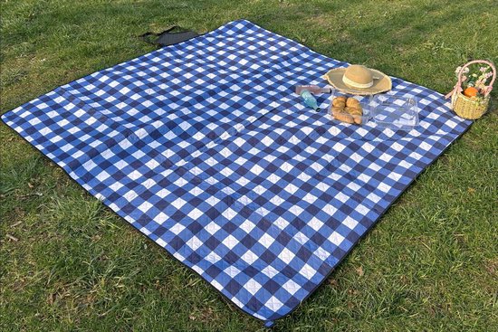Fuegobird - Couverture de pique-nique - 200 x 200 cm - Couverture de plage - Couverture de camping pliable - Imperméable - Tapis de pique-nique anti-sable - Tapis de jardin et de plage portable - Lavable en machine - Pour le camping, le jardin et le parc-