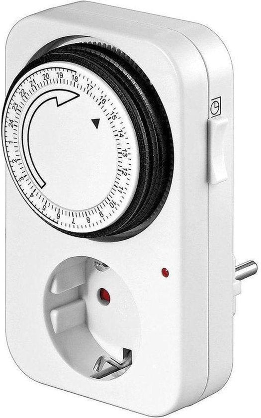 Minuterie - Analogique - Minuterie programmable - Schuko - 24 heures - Allteq