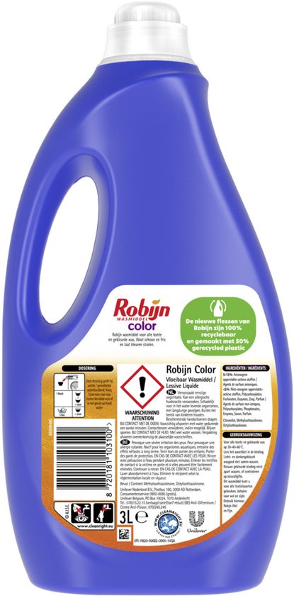 Robijn - Lessive liquide - Couleurs - 60 lavages