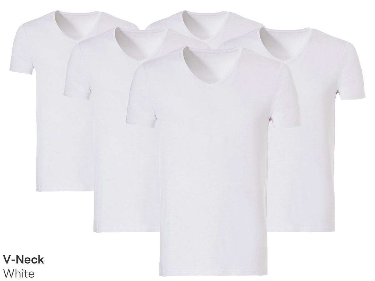 T-shirt Ten Cate Basic pour homme - Col rond ou en V - taille 2XL - Blanc