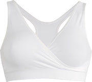 Soutien-gorge de nuit Medela Keep Cool - Soutien-gorge de nuit sans coutures - Soutien-gorge de grossesse - Soutien-gorge d'allaitement avec 2 zones respirantes - Tissu Soft Touch - Blanc - Taille S