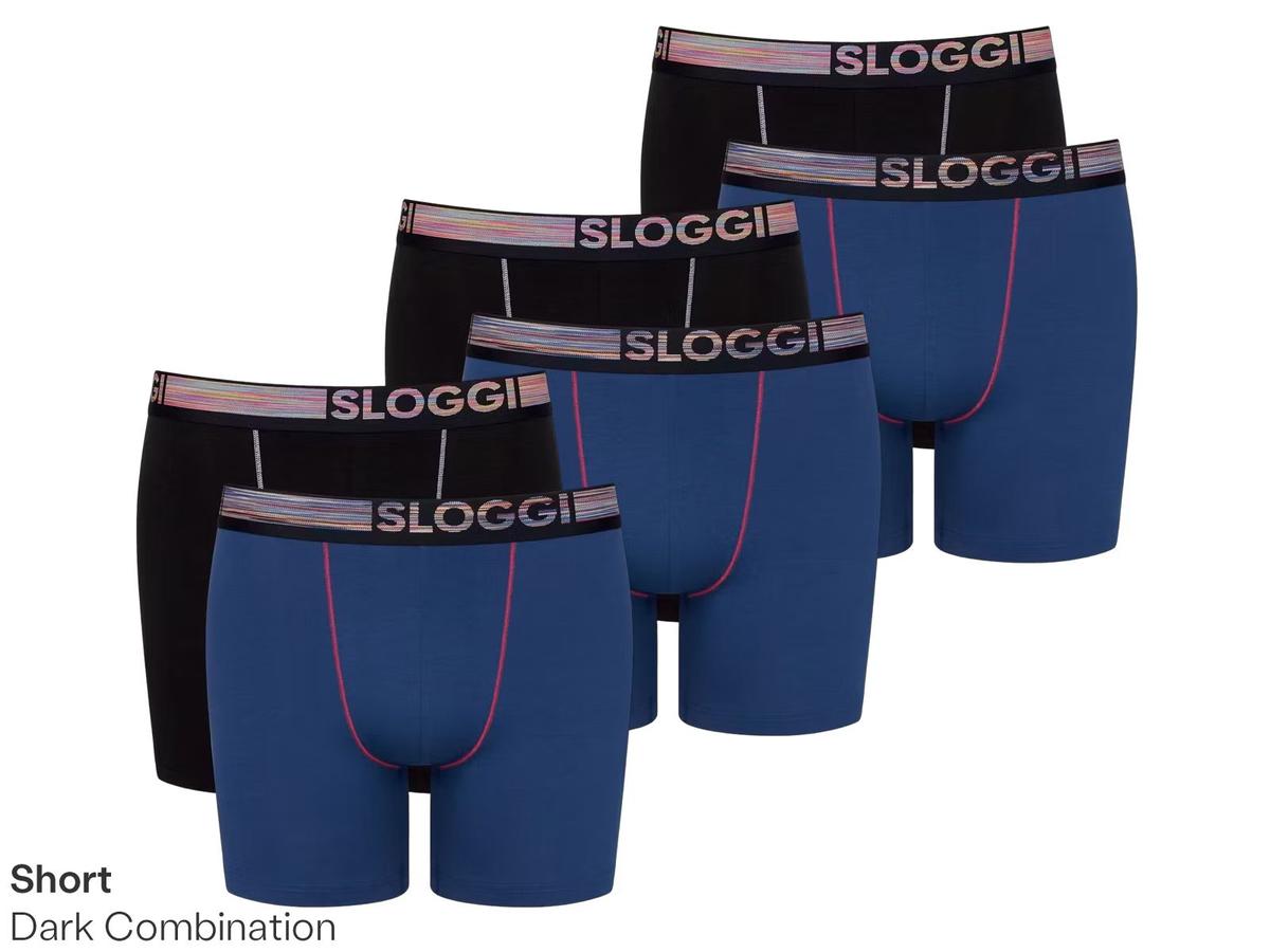Shorty Sloggi Go ABC Natural - lot de 6 - taille L - Noir