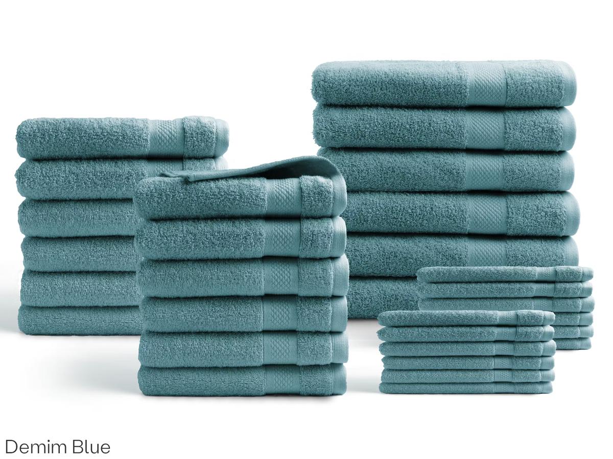 Ensemble de linge de bain DoubleDry, collection Hôtel - 30 pièces - 500 g/m² - Bordeaux