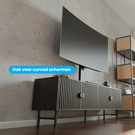 Auronic TV Stand - Pied TV - Rotatif - Réglable - Convient aux écrans incurvés - Jusqu'à 85 pouces - Noir