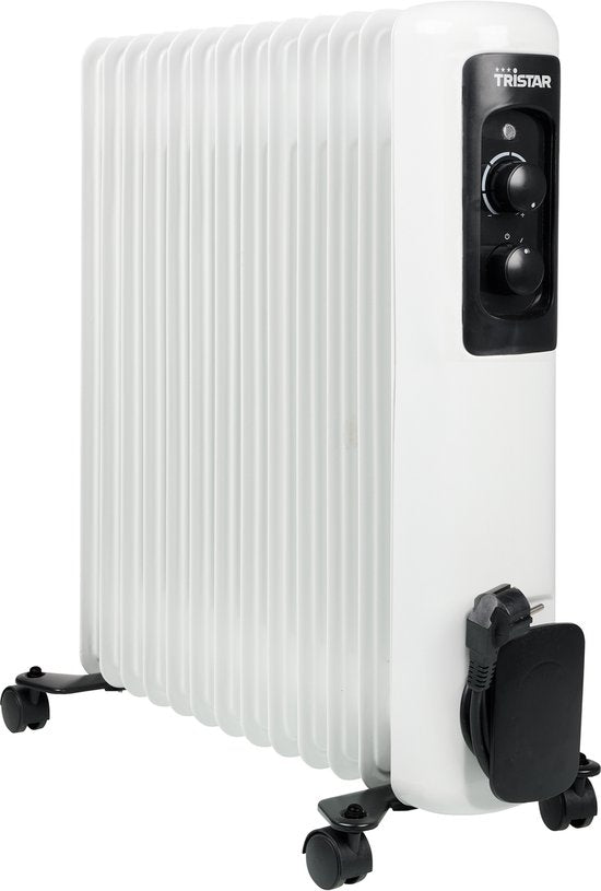 Radiateur électrique Tristar KA-5183 - Radiateur à huile - 3 niveaux de chaleur - Thermostat réglable - 13 ailettes - Blanc