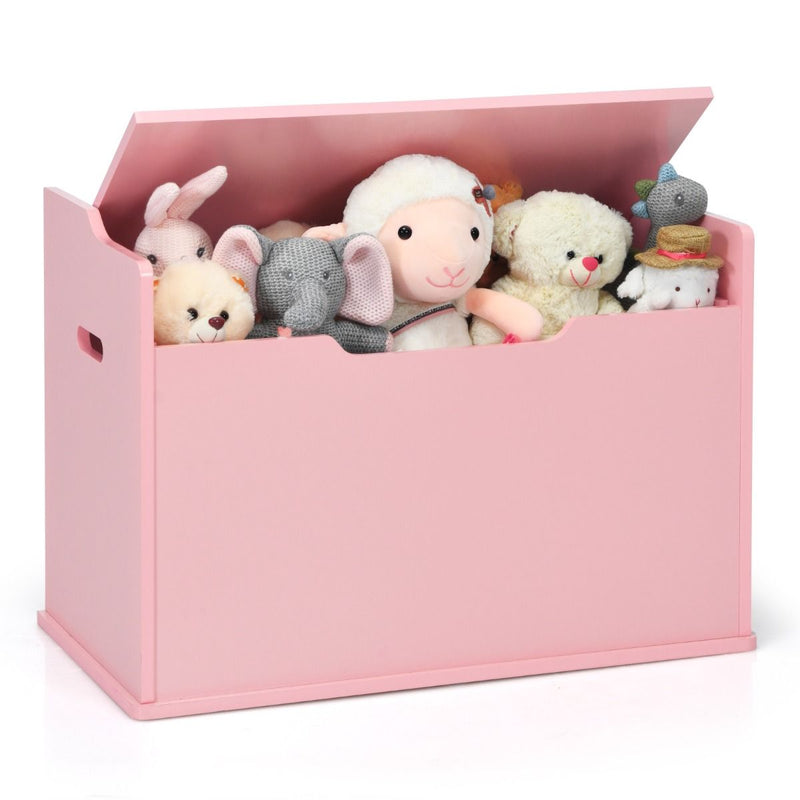Coffre à jouets Coast avec couvercle rabattable - charnières de sécurité - poignées intégrées - rose - 74 x 39 x 52 cm