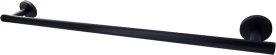 Porte-serviettes Sanics 60 cm – Acier inoxydable noir – Kit de montage inclus