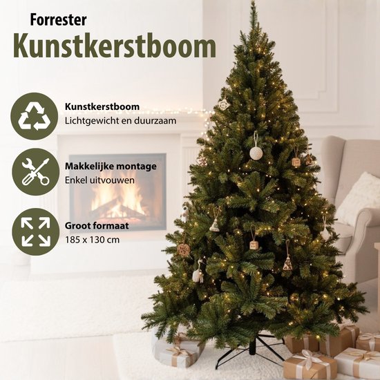 Sapin de Noël Triumph Tree Forrester - Sapin artificiel au design réaliste - Décoration de Noël d'intérieur - Sapin en plastique avec des aiguilles en PVC bien fournis - H 185 x Ø 109 cm - Vert