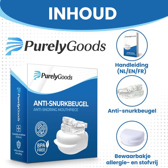 PurelyGoods® Snore Brace - Attelle anti-ronflement - Réglable - Pour hommes et femmes