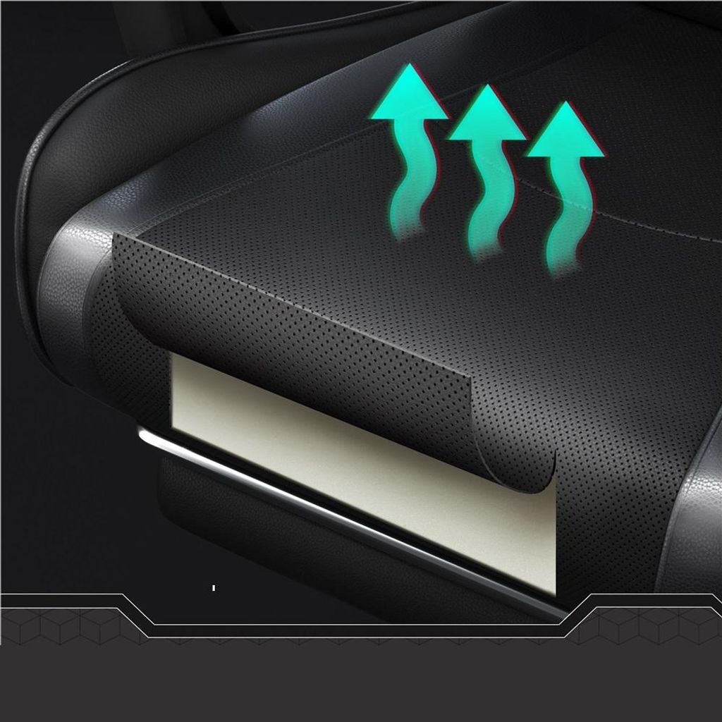 Fauteuil gaming Yaheetech avec fonction massage et repose-pieds - noir