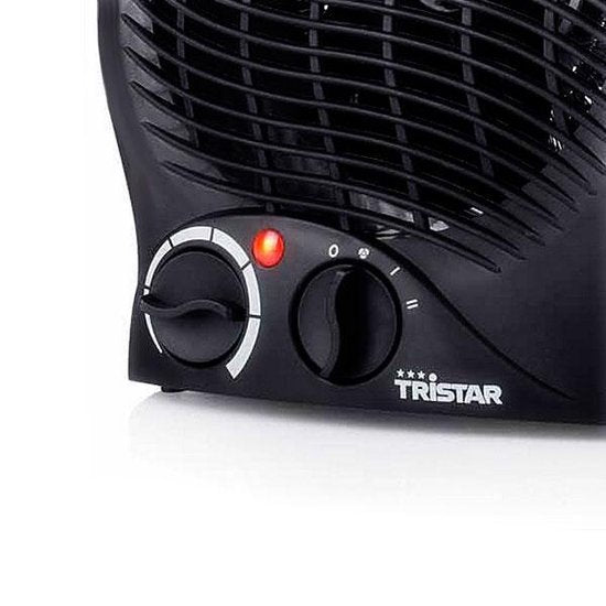 Radiateur de camping électrique Tristar KA-5037 - Radiateur soufflant - 2 niveaux de chaleur 1000|2000 watts - Pour les petits espaces - Noir