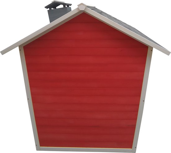 Maisonnette Sunny Olaf rouge/grise - Bois certifié FSC - Maisonnette de jeu pour le jardin / l'extérieur - Maisonnette de jardin pour enfants