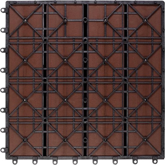 Dalle de terrasse WPC - Insert classique 30x30cm - Terracotta