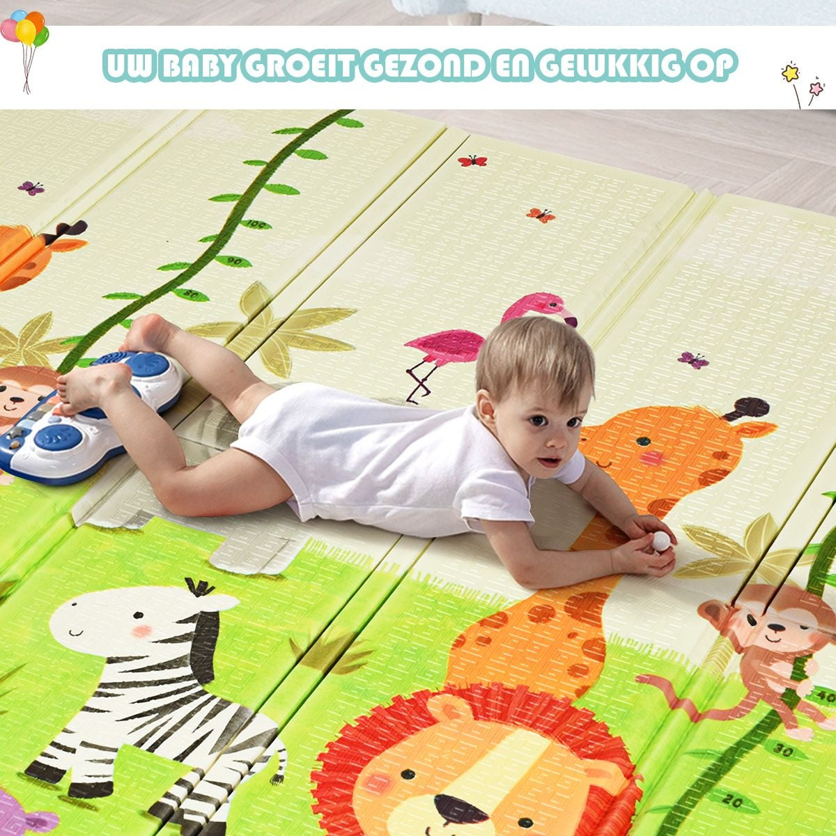 Tapis de jeu Coast pour bébés - double face - 200 x 180 x 1,4 cm