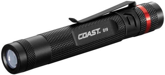 Coast G19 - Lampe de poche - Faisceau d'inspection - Résistante aux intempéries - Pile incluse
