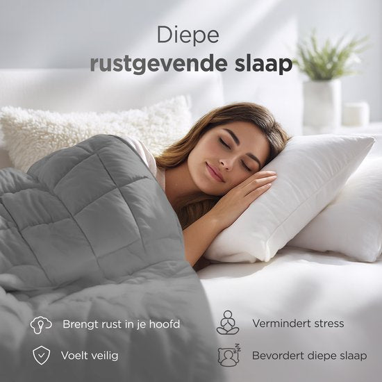 Couverture lestée CozySense® 5kg - 100% Tencel - Couverture lestée - Couverture lourde avec régulation de la température et confort respirant - Répartition de la pression GLASS-Flow® - 1 personne - Gris