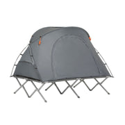 SoBuy Tente de camping - OGS60-L-HG - 2 personnes - pliable - lit inclus - 194 x 145 x 157 cm - gris