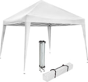 tectake® - Pavillon de jardin Linosa pliable - Hydrofuge - Sac de transport, haubans et piquets inclus - 3x3m - blanc