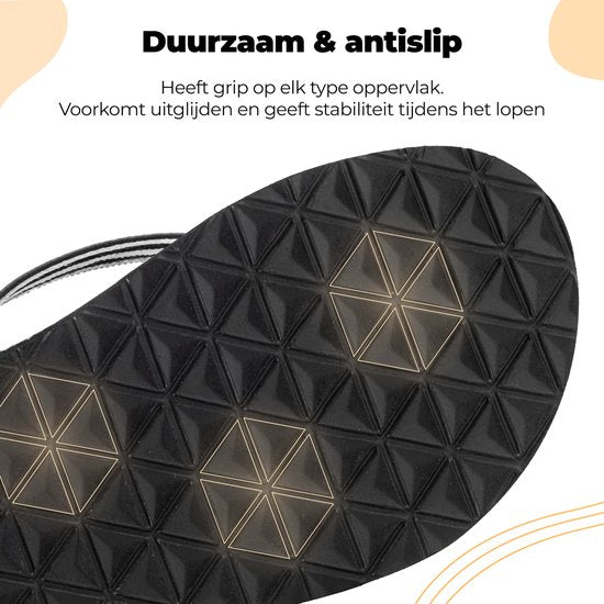 Pantoufles pour dames - Sandales - Noir - Taille 42 - Comfeet