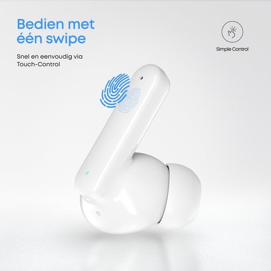SoundFront Pro Wireless Earbuds - Ecouteurs Bluetooth - Earpods - Convient à Apple et Android - Blanc