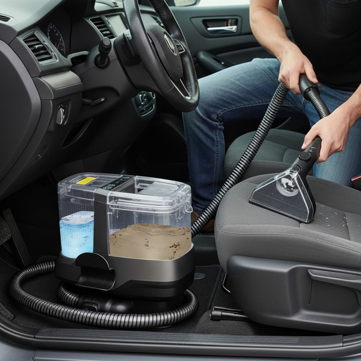 Nettoyeur de tapis Coast - nettoyeur de taches portable - fonction vapeur - noir
