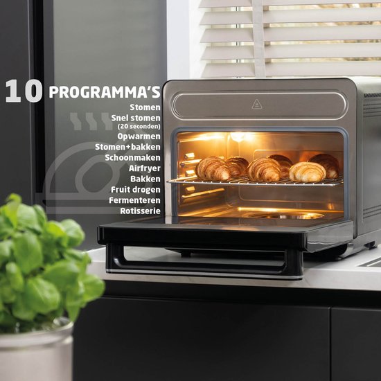 BREND BR-2234 Four à vapeur Airfryer Combi XXL autoportant - Affichage digital tactile - Autonettoyant - Minuteur - Rôtisserie - Avec accessoires - 24 litres