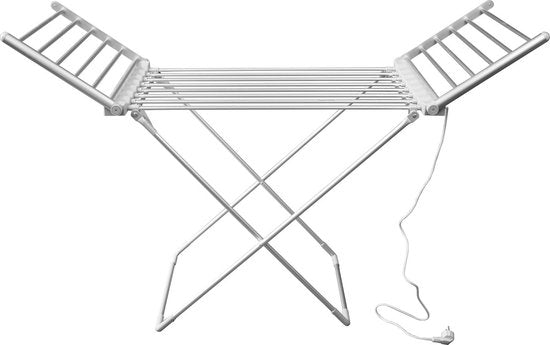 Étendoir électrique - Vlectro - 147x54x94 cm - 220V - 230W -Blanc/Argent