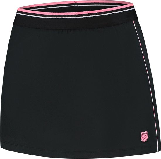 Jupe K-Swiss Hypercourt 6 pour femme - Taille L - Noir/Rose - Jupe de tennis - Jupe de padel