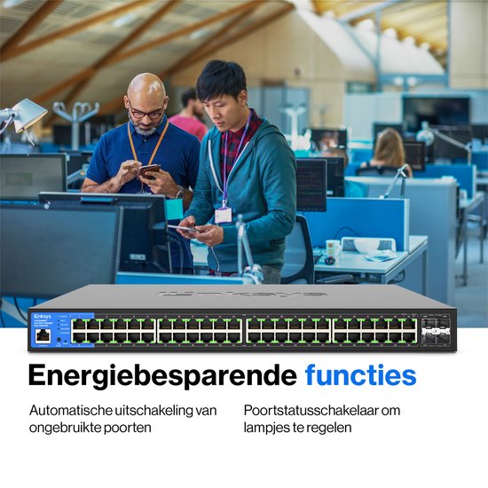 Linksys LGS352MPC - Commutateur réseau - Gigabit - Géré - 48 ports - PoE+ - Noir