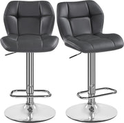 Tabourets de bar réglables Yaheetech - lot de 2 - gris foncé