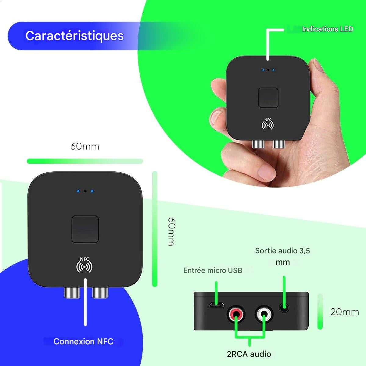 Récepteur Bluetooth 5.0 - URGOODS - Récepteur Sans Fil
