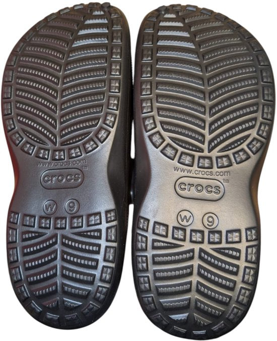 Sabots Crocs Baya à semelle compensée et doublés - pointure 39-40 - pointure britannique 7 - noir