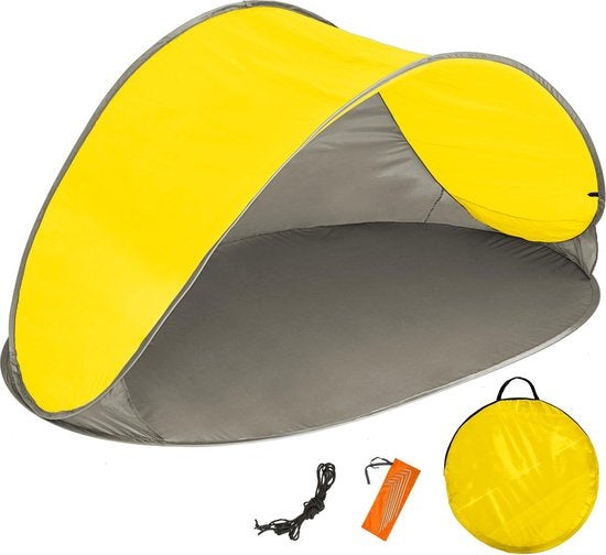 Tente de plage pop up abri de plage vert-gris 401682