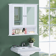 Coast Armoire de toilette avec miroir et étagère - 58,5 x 56,5 x 13,5 cm - Blanc